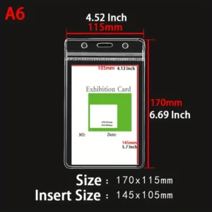 A6 Badge Plastic wallet